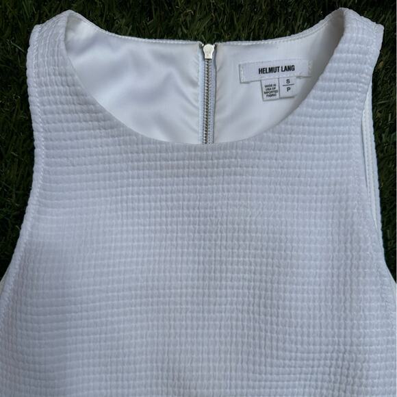 Helmut Lang Raze Drape Top Textured Seersucker Zip Back Bralette Flowy Tank Sm - Picture 7 of 12